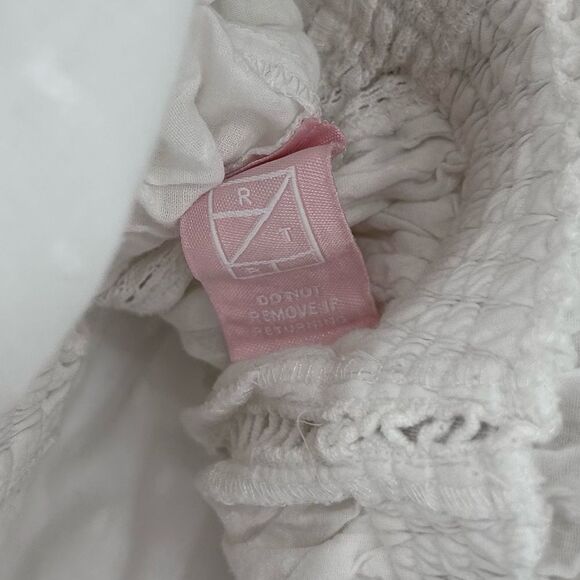 Maia Bergman Mery Dress White Eyelet Lace Mini Flutter Ruffle Layers Medium - Picture 8 of 9